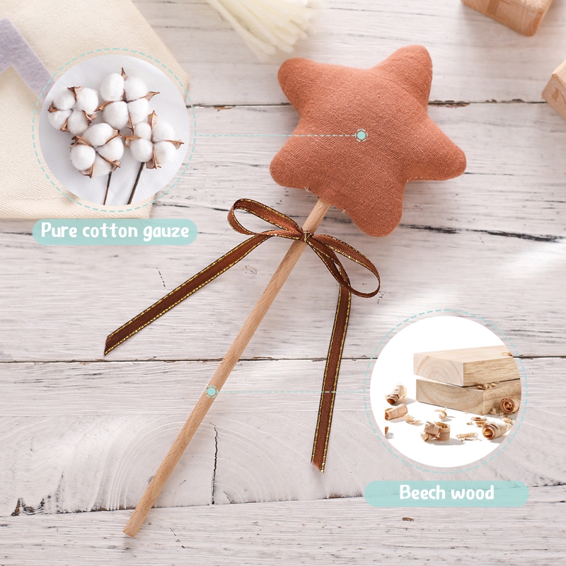 1PC Baby Rattle Toy Beech Wood - Baby Nursery Hospital ulasan dan harga