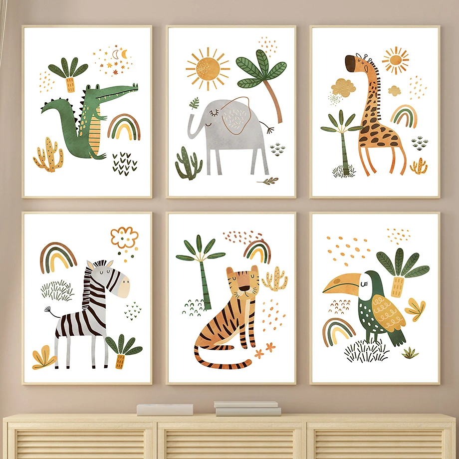 Giraffe Elephant Tiger Zebra T - Baby Nursery Giraffe ulasan dan harga