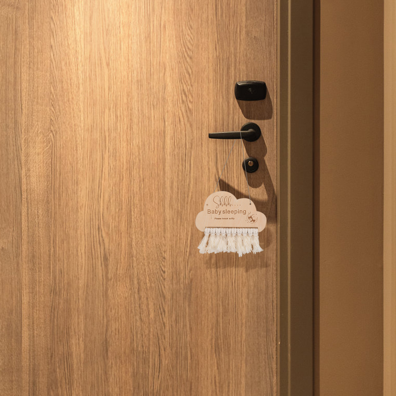 Wooden Baby Sleeping Sign Door - Baby Nursery Hangers ulasan dan harga