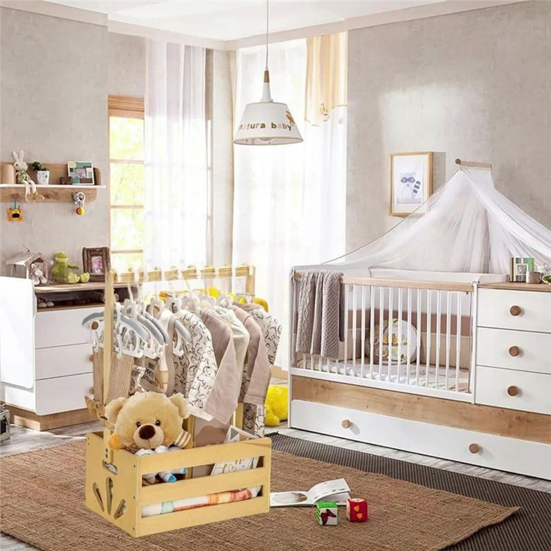 Wooden Baby Shower Gift Basket - Baby Nursery Storage ulasan dan harga