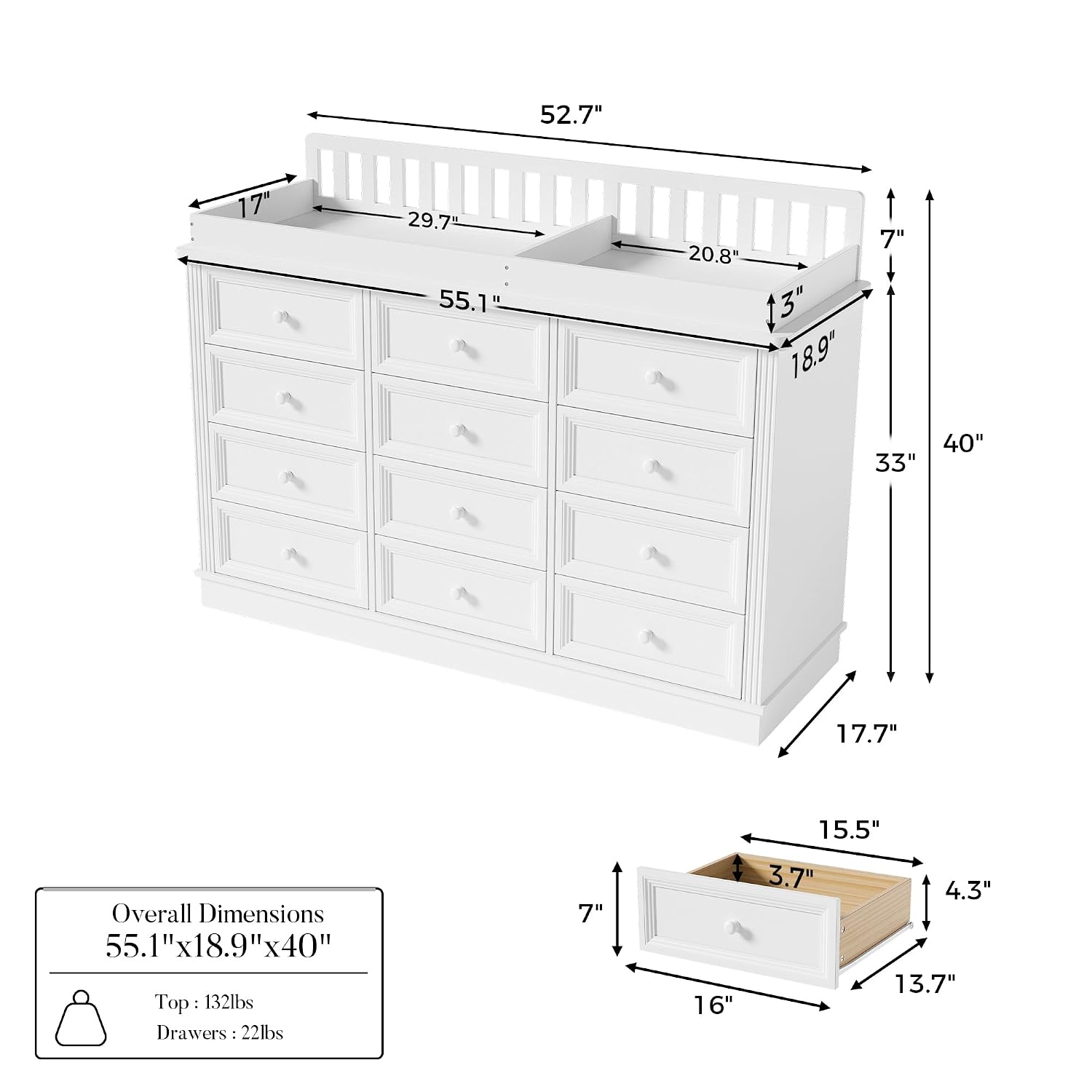 Baby Changing Table Dresser, 1 - Baby Nursery Table ulasan dan harga