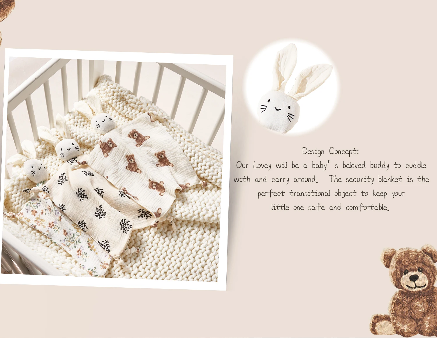 Baby Soothing Towel: Soft Rabb - Baby Nursery Hospital ulasan dan harga