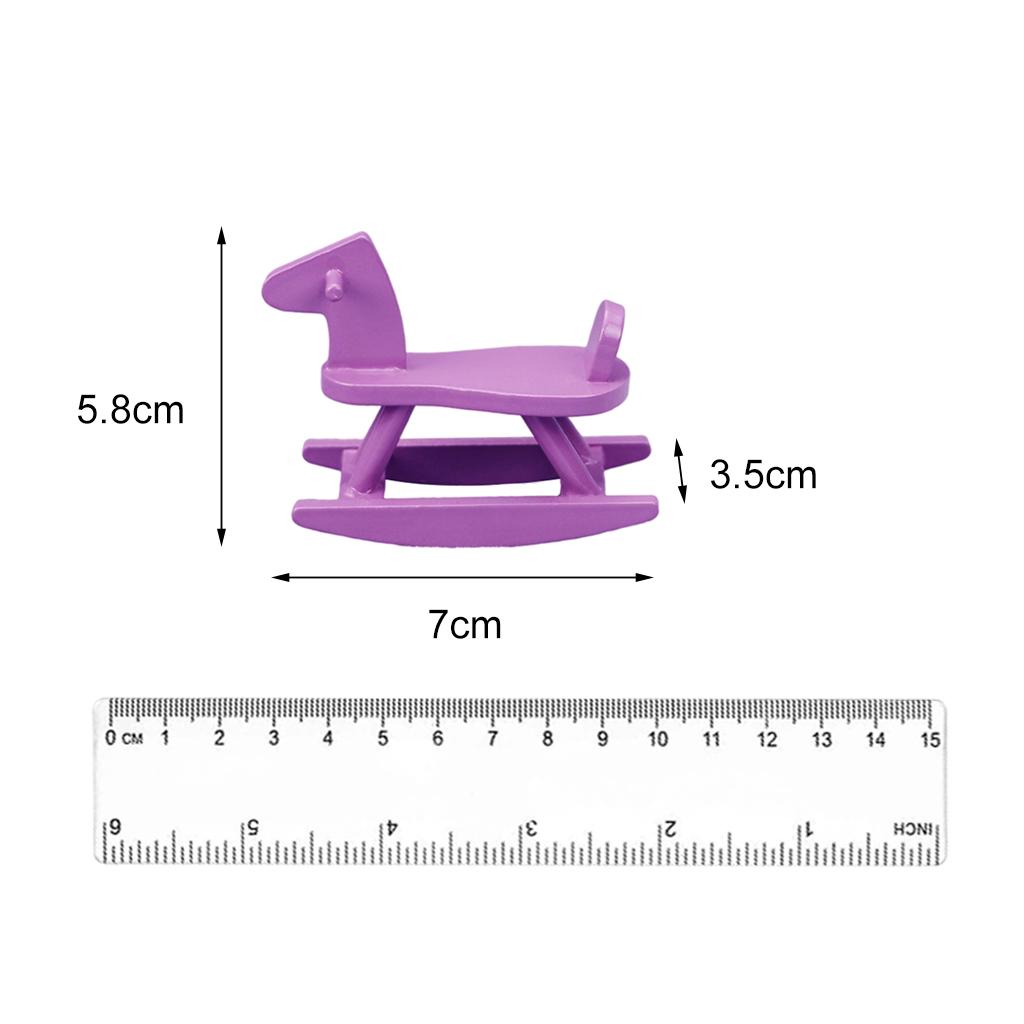 Wooden Dollhouse Rocking Horse - Baby Nursery Rocking Chair ulasan dan harga