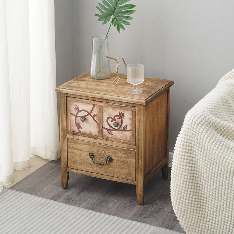 Natural Wood Nightstand Waterp - Baby Nursery Table ulasan dan harga