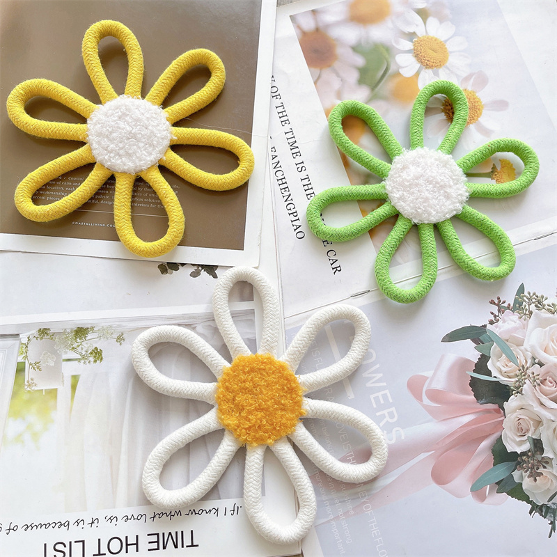 Cotton Rope Woven Daisy Flower - Baby Nursery Hanging Decor ulasan dan harga