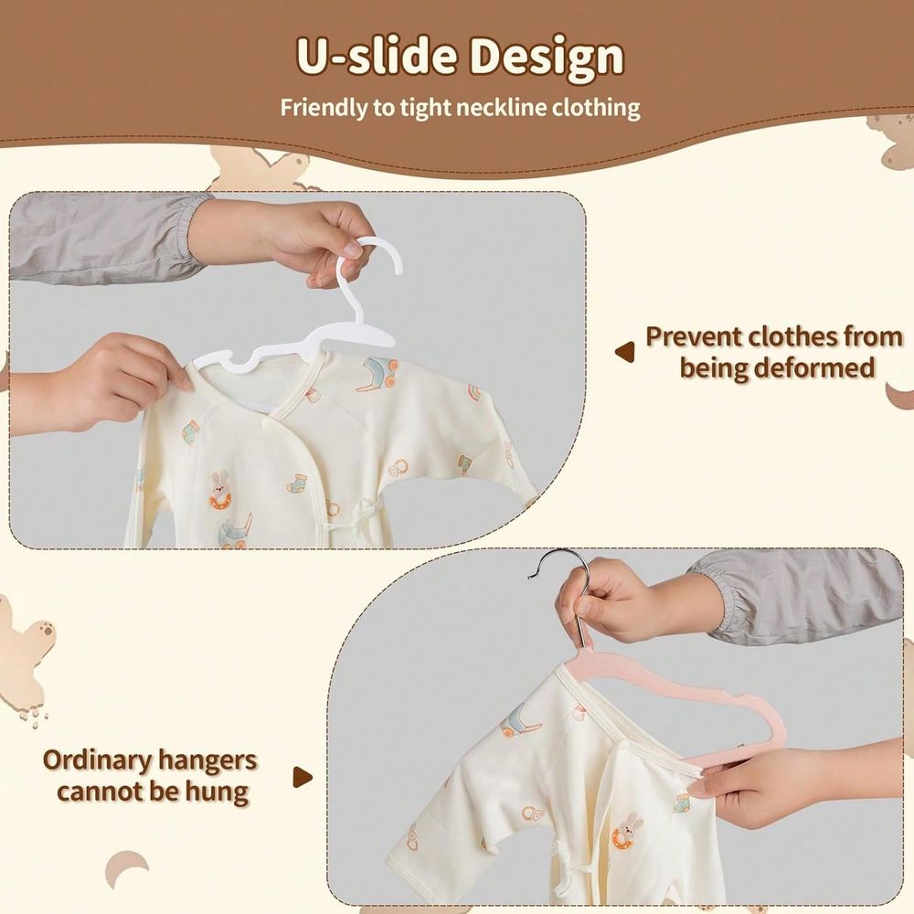 70 100 Pack Kids Hangers Plast - Baby Nursery Hangers ulasan dan harga